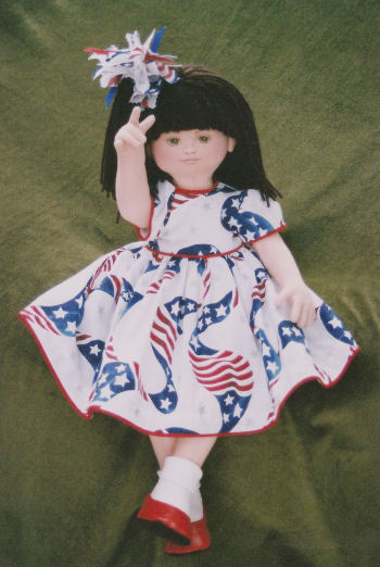 America, I Love You Doll Pattern by Arlene Cloth Doll Making Pattern