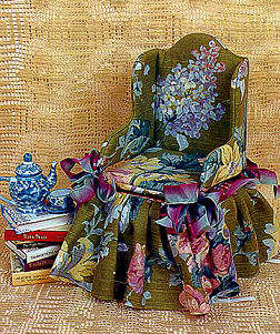 Cloth Sewing Project and Pattern for a Fabric Chair for Dolls