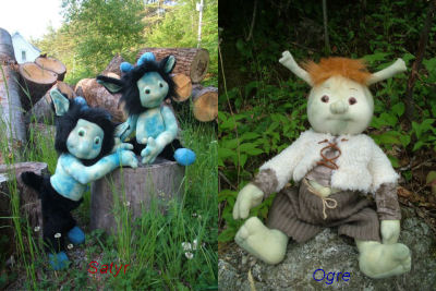 Baby Cloth Felted Wool on Ogre Satyr Babies Made From Wool Or Sweatshirt Fleece These