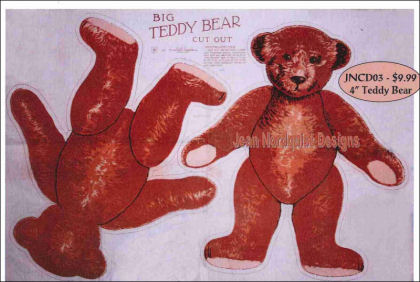 Teddy Bear - 4" Tall Panel Doll