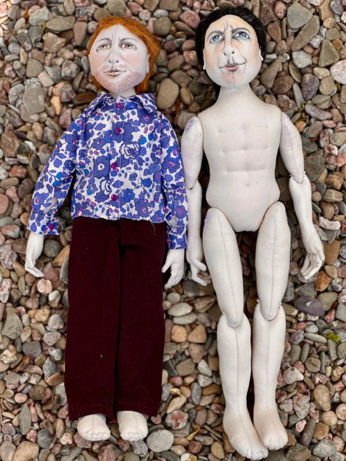 18” Fully Jointed Cloth/Fabric Doll Sewing Pattern - Jan's Man