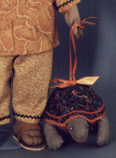 tebo the turtle cloth animal sewing pattern - doll making pattern and instructions