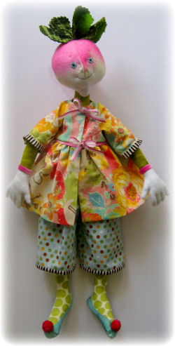 Ruby Radish  Cloth Doll Making Sewing Pattern by Leslie Molen