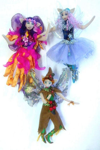 Kali, Kaleb & Karla - 3 Pixies Cloth  Doll Sewing Pattern