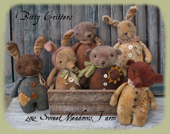 These darling bears and bunnies are a mere 7" tall not including the ears. 