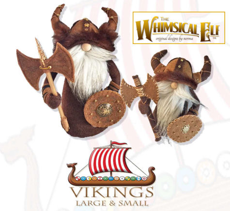 Vikings - Large and Small Gnomes CLoth Doll Pattern by Norma Inkster