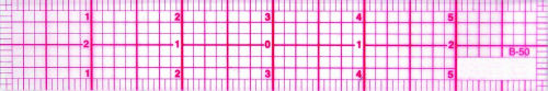 6” Ruler – 1/8th  Grid