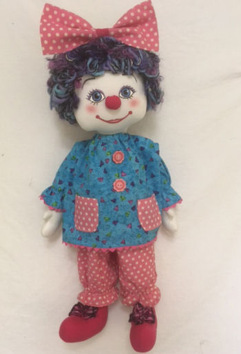 Flubs the Clown Cloth  Doll Pattern 