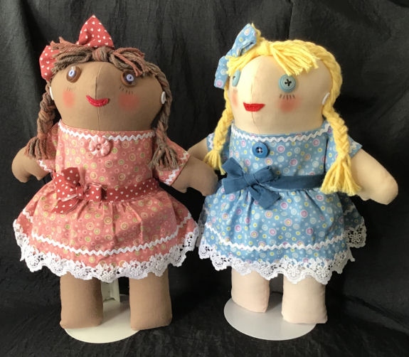 10" Funny Little Rag Doll Sewing Pattern New - Thora and Rachel