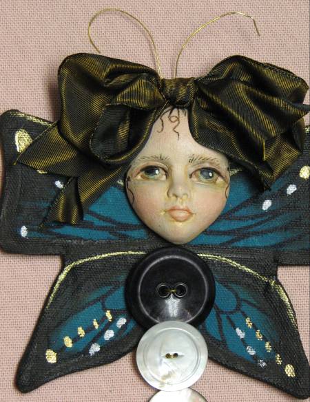 Button Butterfly Doll