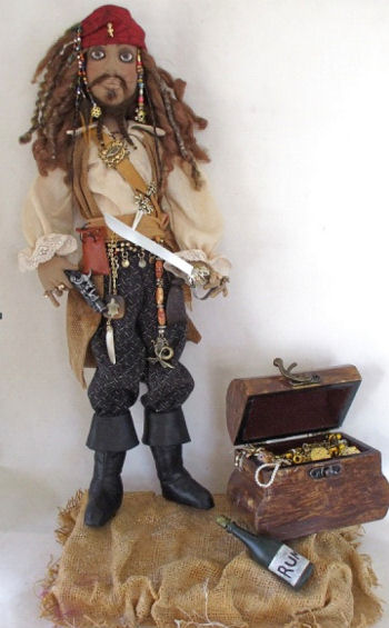 Pirate Jack Cloth Doll Pattern by Laura Lunsford
