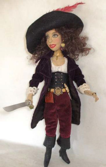 16" Lady Pirate Cloth Doll Pattern
