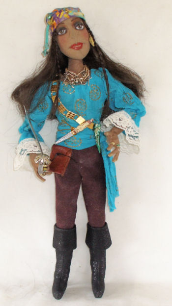 16" Lady Pirate Cloth Doll Pattern - Sadie of The Sea