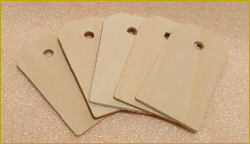 Wood Classic Wooden Memory Tags (5 per pack)