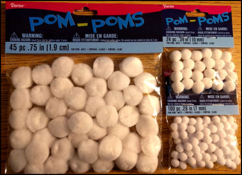 Glitter Pom Poms Balls Cat Toys Crafts 1.25 30mm 