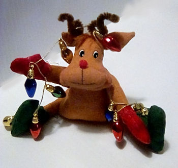 Rambunctious Rufus 5" Holiday Reindeer Cloth Doll Sewing Pattern