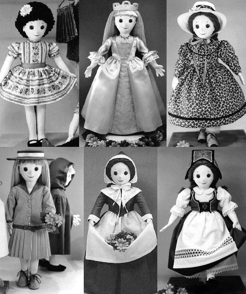 Cowboy Rag Soft Doll Pattern 3 dimensional & wardrobe Vintage 11" # 588 