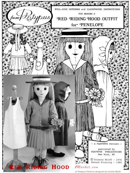 Download Sewing Pattern Phoebe ~ A Contemporary Peddler Cloth Doll Making Pattern by Colette Wolff of Platypusnow Designs