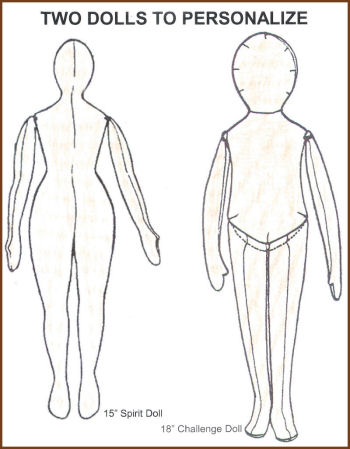 TWO DOLLS TO PERSONALIZE - Basic Cloth Doll Bodies