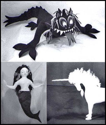Mermaid, Unicorn & Dragon - Cloth Doll Pattern - Sewing Fabric Dolls