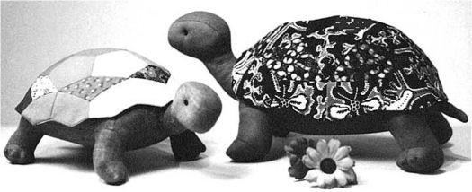 TWO TURTLES Animal Soft Doll Sewing Pattern.  Stuffed Animal