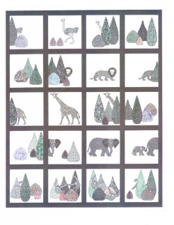 Quilts designed around a theme to appliqué and piece. Sewing Pattern African Animals