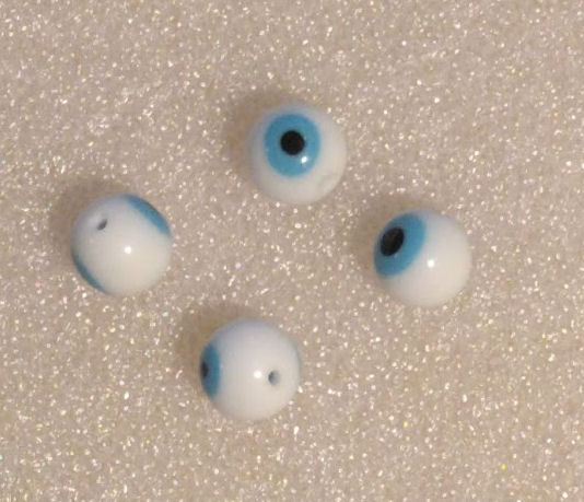 Glass Evil Eye Beads 6mm ( price is per bead) - Gypsy Collections