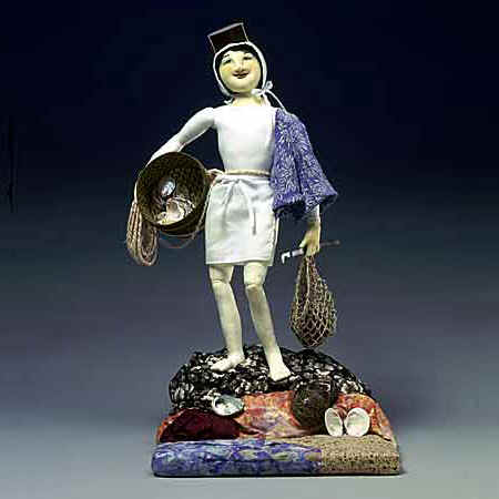 Ode to an Amah, a one of a kind fabric sculpture by Jane Darin.