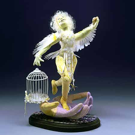 I Remember I Can Fly - a fantasy figure in cloth to remind you to fly every day.