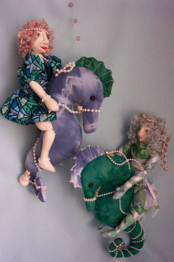 10” seahorse riders are easy to make and embellish. Sewing Pattern