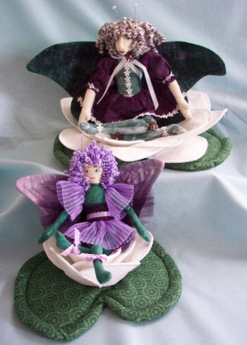 Butterfly Girls & Water Lily Cloth Doll Sewing Pattern