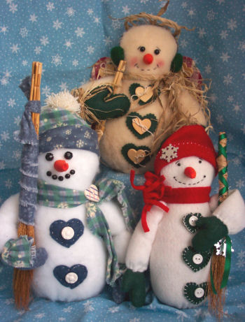Snowmen Tree Topper - Cloth DOll Pattern