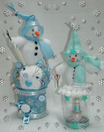 Snowflake the Snowman Pincushion Sewing Pattern
