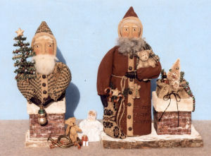Folk Art Chimney Santas