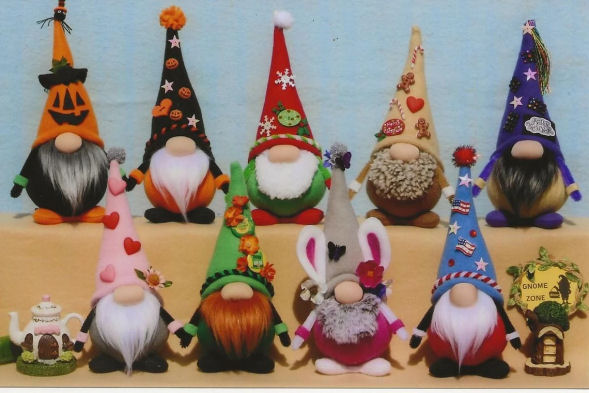 Little Holiday Gnomes Cloth Doll Sewing Pattern