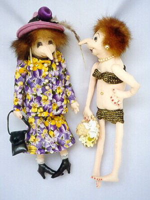 Tillie & Tessa cloth doll pattern by Jill Maas.