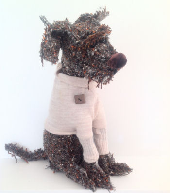 Douglas Dog cloth doll pattern by Jill Maas.