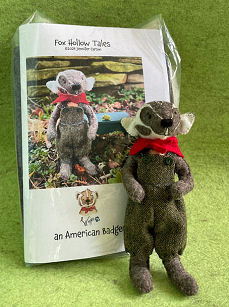 *New - Wojer an American Badger - Animal Pattern, Supply Kit and Children's Book by Jennifer Carson