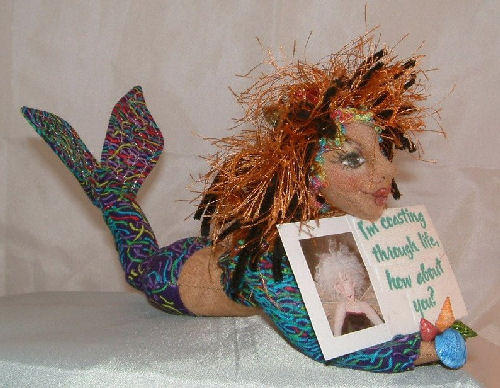 Ruby of the Sea 10" Mermaid Cloth Doll Sewing Pattern