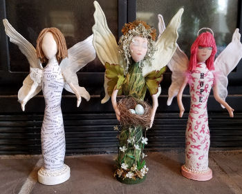 Message Angels, 13" Stump Dolls Cloth Doll Pattern by Jill Weber