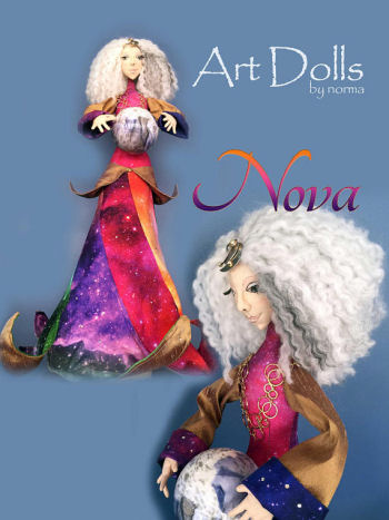 The pattern for these orignal art dolls designed by Norma Inkster is well written and full of step by step instructions and instructional pictures, They stand 15.5". - Sewing Pattern