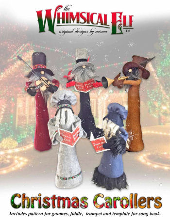 Christmas Carolers Gnomes - Cloth Doll Pattern