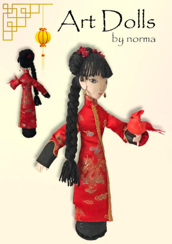 Norma Inkster - Autumn Lily Cloth Doll Making Pattern - Sewing Pattern