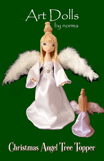 18" Christmas Tree Topper - Angel Cloth Doll Pattern