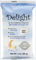 Air Dry Modeling Compound, 3-Ounce, White - Delight