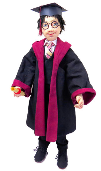 Graduate - Cloth Doll Pattern for Male or Boy or Student Doll by Sharon Mitchell.