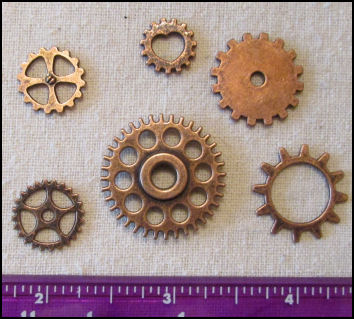 Cloth Doll Making Supplies - Steampunk Gears and Trinkets - Perfect for ...