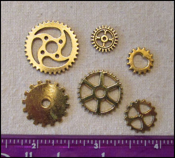 Cloth Doll Making Supplies - Steampunk Gears and Trinkets - Perfect for ...