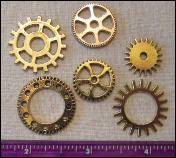 Cloth Doll Making Supplies - Steampunk Gears and Trinkets - Perfect for ...