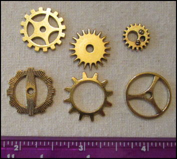 Steampunk Gears Gold Combo